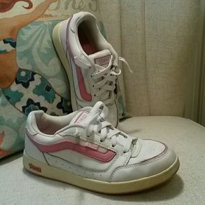 Vintage Pink & White Womens Vans